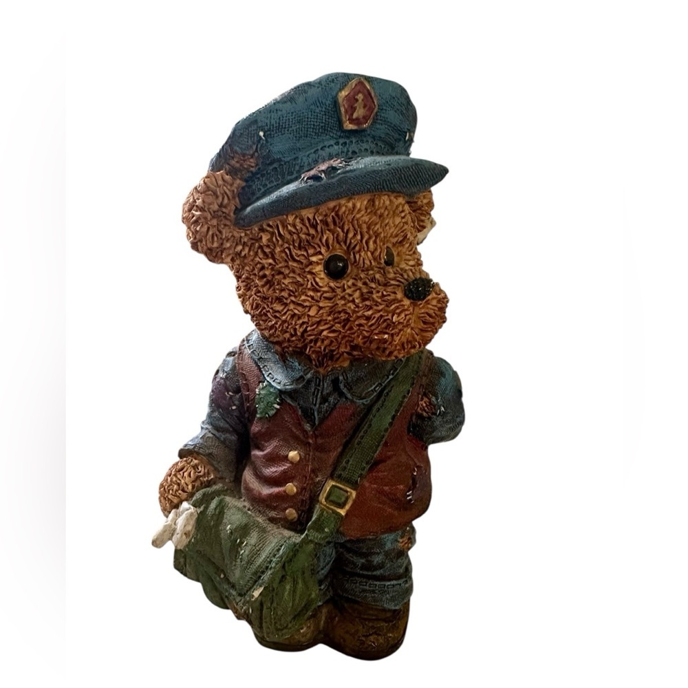 Ceramic Teddy Bear Postman Figurine​ - Picture 2 of 9